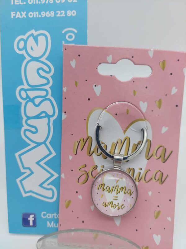 Portachiavi in resina - Mamma = amore