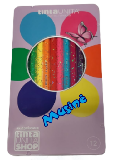 Scatola metallo con 12 Pastelli