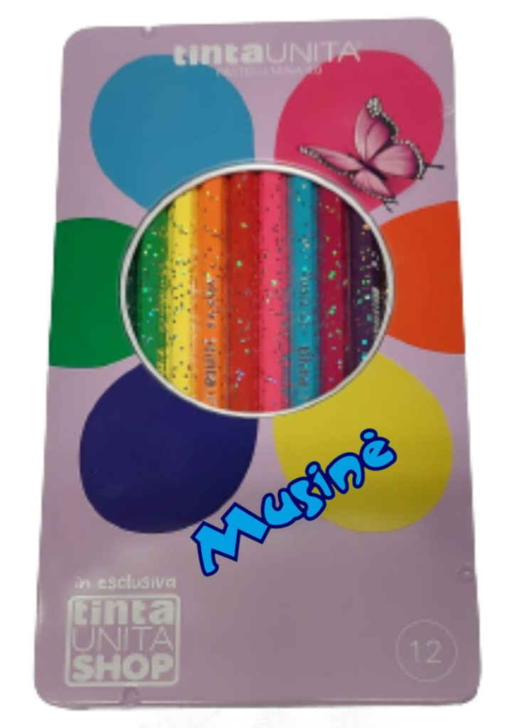 Scatola metallo con 12 Pastelli