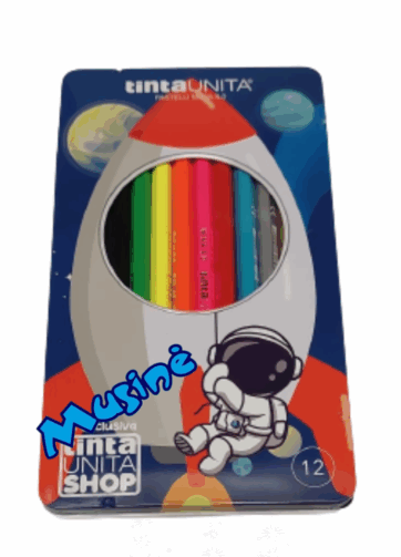 Scatola metallo con 12 Pastelli Boy