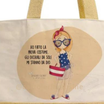 Borsa in Juta Pensieri Colorati 2025 | Shopper Ecologica con Ironia