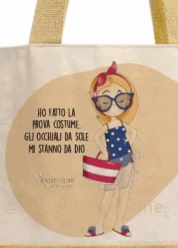 Borsa in Juta Pensieri Colorati 2025 | Shopper Ecologica con Ironia