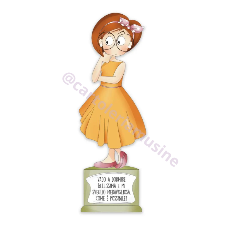 STATUETTA Pensieri colorati   MI SVEGLIO BELLISSIMA –