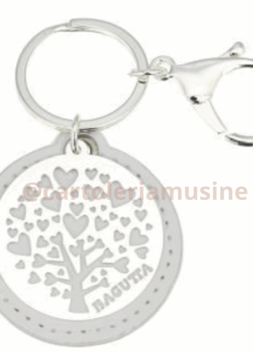 PORTACHIAVI ALBERO DELLA VITA BAGUTTA BIANCO