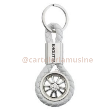 PORTACHIAVI RUOTA BAGUTTA BIANCO