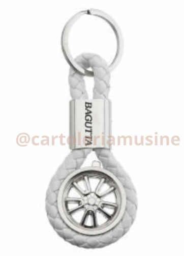 PORTACHIAVI RUOTA BAGUTTA BIANCO