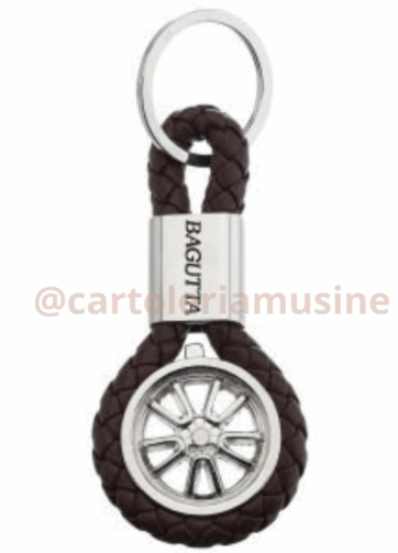 PORTACHIAVI RUOTA BAGUTTA MARRONE
