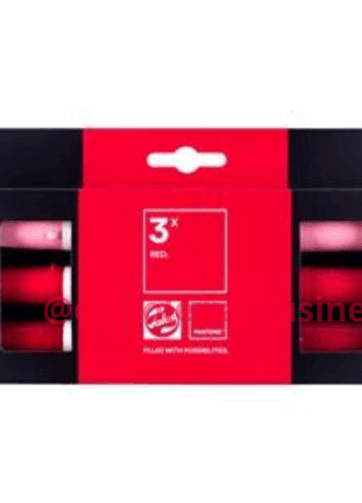 Talens Pennarelli doppia punta Pantone Set di pennarelli  3 colori rosso