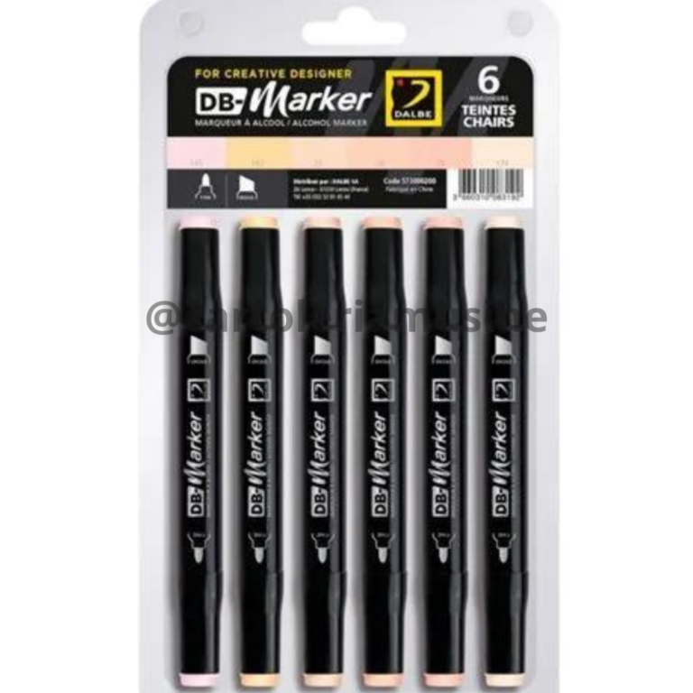 Pennarello ad alcool - set 6 tonalità rosa - pelle/carne - DM MARKER
