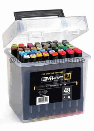 Scatola in plastica da 48 Tonalità: DM MARKER