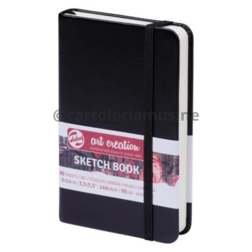 Sketch Notebook A4 Talens Nero | 80 Fogli Avorio 140g con Elastico