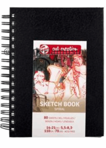 Sketch Book Spirale 21,5x28 cm | Album da Disegno 80 Fogli 110g