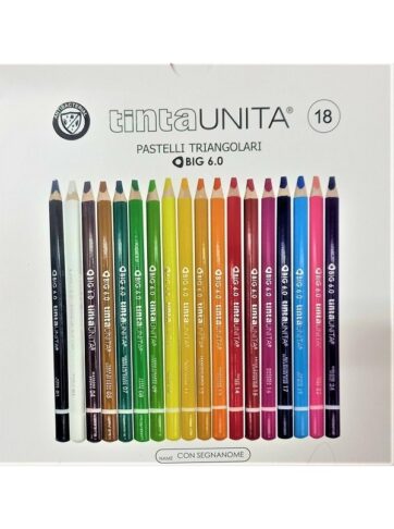 Pastelli in Legno Triangolari Tinta Unita Big 6.0 mina 6 mm 18 colori
