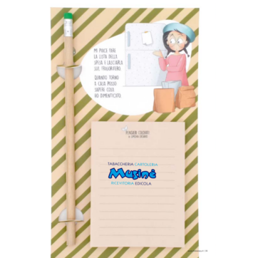 STICKY NOTES MAGNETICHE  PENSIERI COLORATI - MI PIACE FARE LA LISTA DELLA SPESA