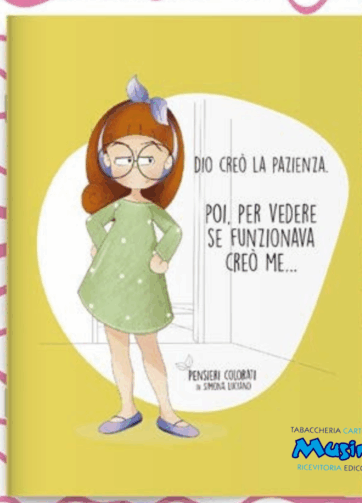 NOTEBOOK A5-   PENSIERI COLORATI - DIO CREO' LA PAZIENZA...