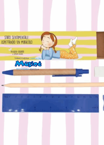 KIT CANCELLERIA   PENSIERI COLORATI - STATO SENTIMENTALE...ASPETTANDO UN MIRACOLO