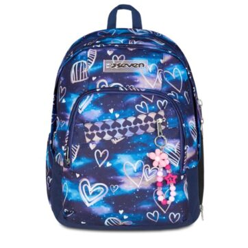 Il Trolley Seven Jack 3 Ruote Detach Gloomy Heart 2025 è resistente, capiente e versatile. Perfetto per la scuola con stile e massima comodità.