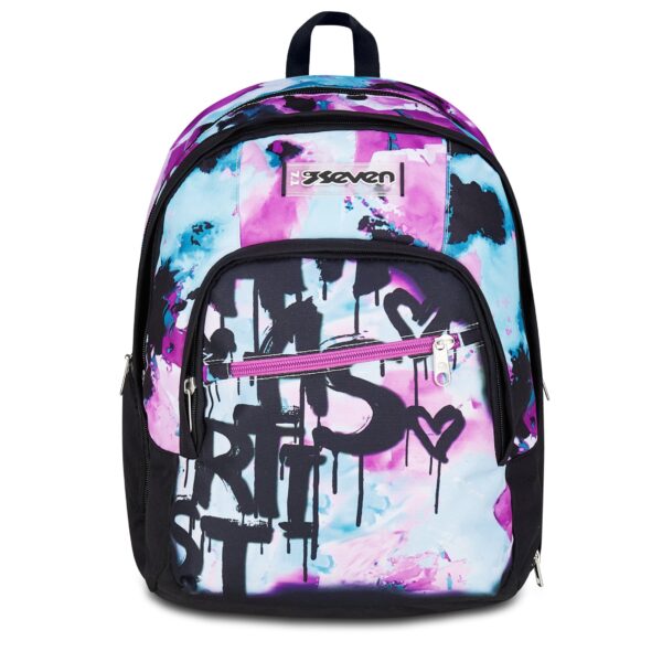 Lo Zaino Seven Advanced Graffiti 2025 è ergonomico, resistente e capiente. Ideale per ragazzi che vogliono affrontare la scuola con stile urban e comfort.