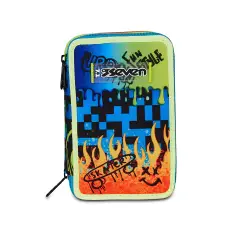 Astuccio Seven 3 Zip Scribbled Flame – Completo 45 pezzi