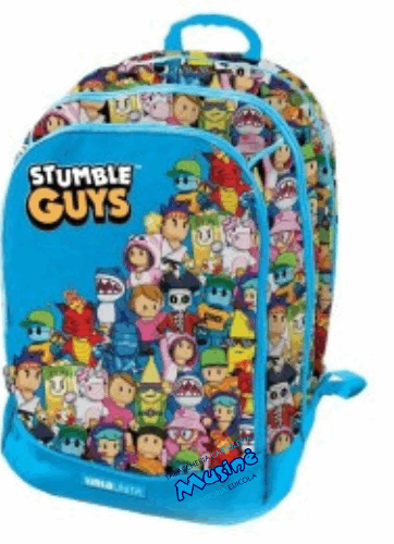 Zaino Croooos TintaUnita – Stumble Guys 2025, Colore Azzurro