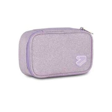 Seven Astuccio Portapenne Round Plus BIG – Shiny Tech Glitter Lilla 2025 | Nuova Collezione