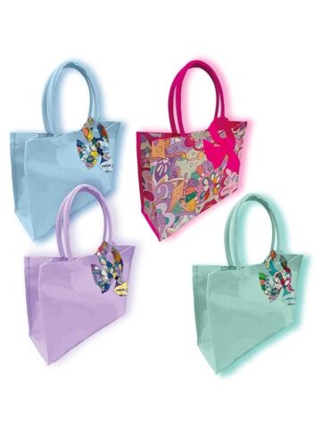 Shopping Bag + Foulard TintaUnita Vintage 2025 borsa mare grande in cotone
